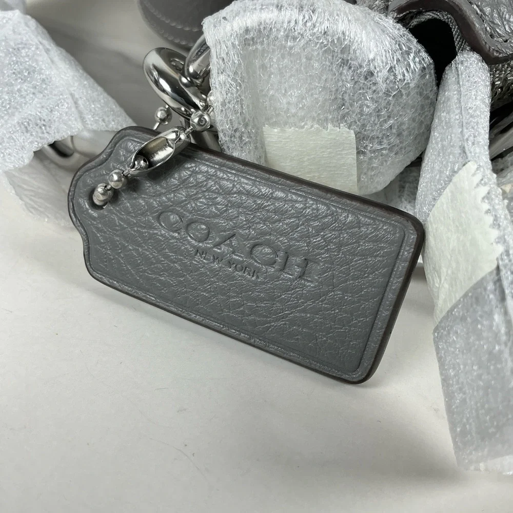 Coach Pennie Heather Gray Leather Hobo Hand Shoulder Bag Suede‎ NWT